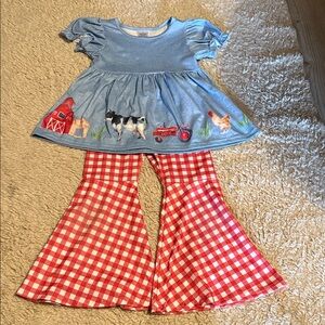 Toddler Bell Bottem Farm Outfit